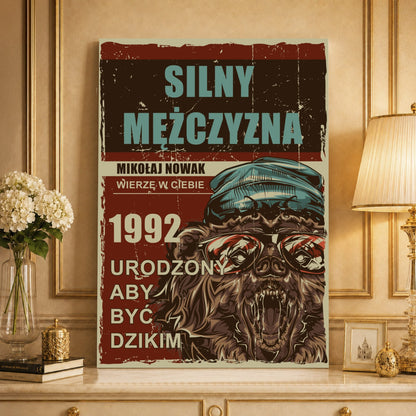 Kolaż ze zdjęć na płótnie Siła i spokój — prezent dla mężczyzny - idamell.com