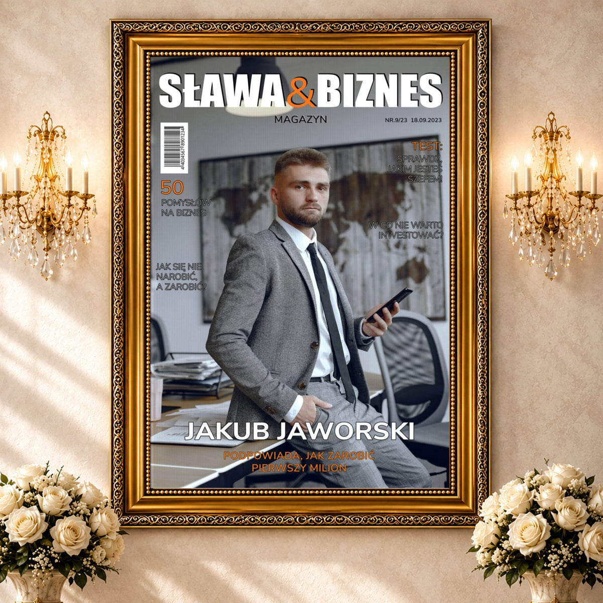 Kolaż ze zdjęć na płótnie Szef — prezent dla przyjaciela - idamell.com
