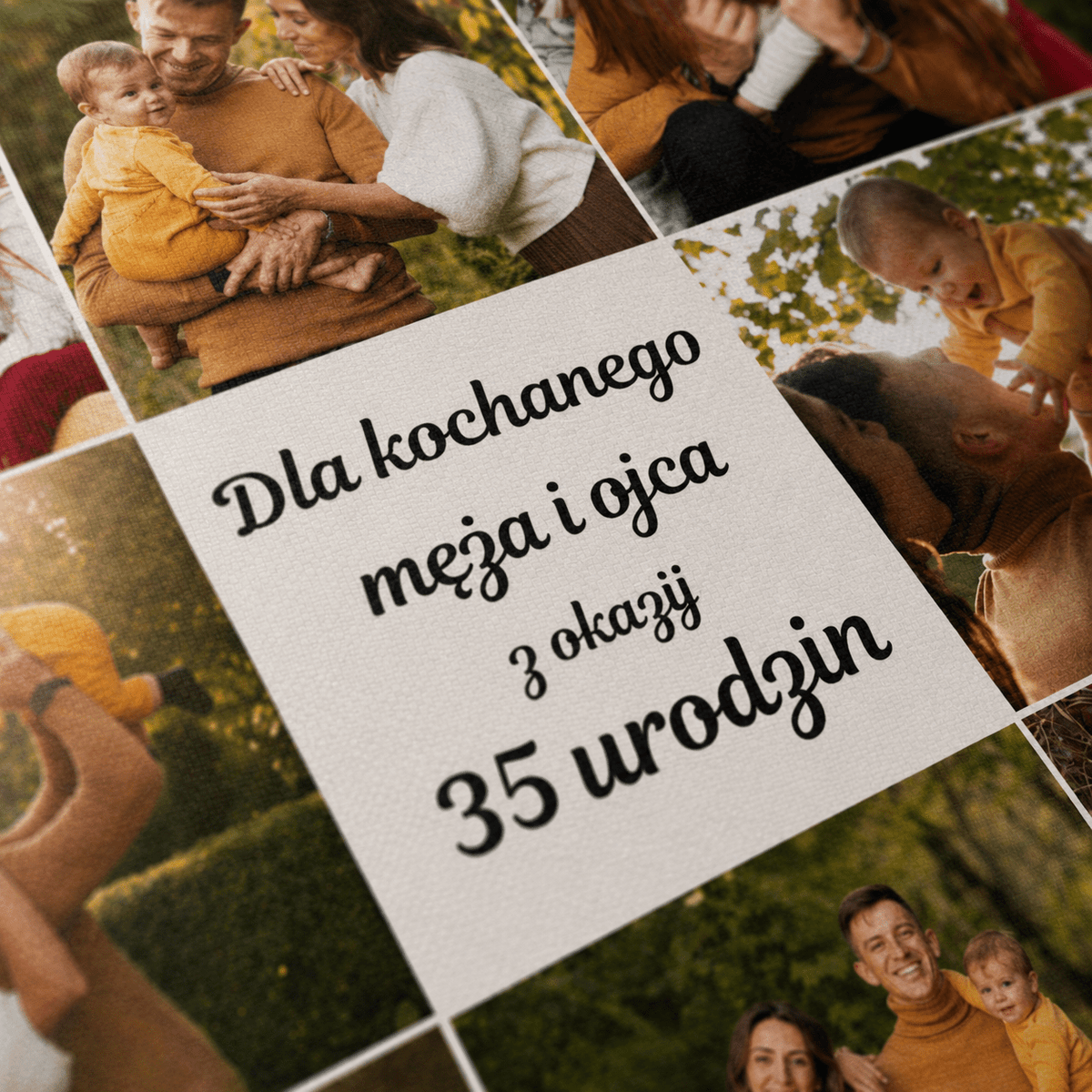 Kolaż ze zdjęć na płótnie w minimalnym stylu prezent dla taty - idamell.com