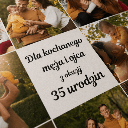 Kolaż ze zdjęć na płótnie w minimalnym stylu prezent dla taty - idamell.com
