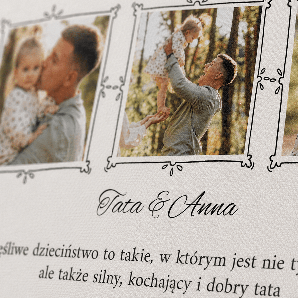Kolaż ze zdjęć na płótnie w nowoczesnym ujęciu prezent dla taty - idamell.com