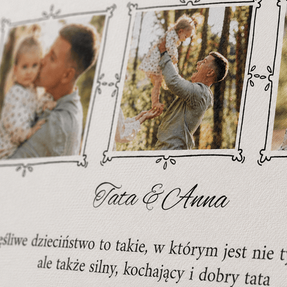 Kolaż ze zdjęć na płótnie w nowoczesnym ujęciu prezent dla taty - idamell.com