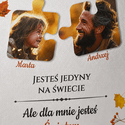Kolaż ze zdjęć na płótnie wspólny kadr prezent dla taty - idamell.com