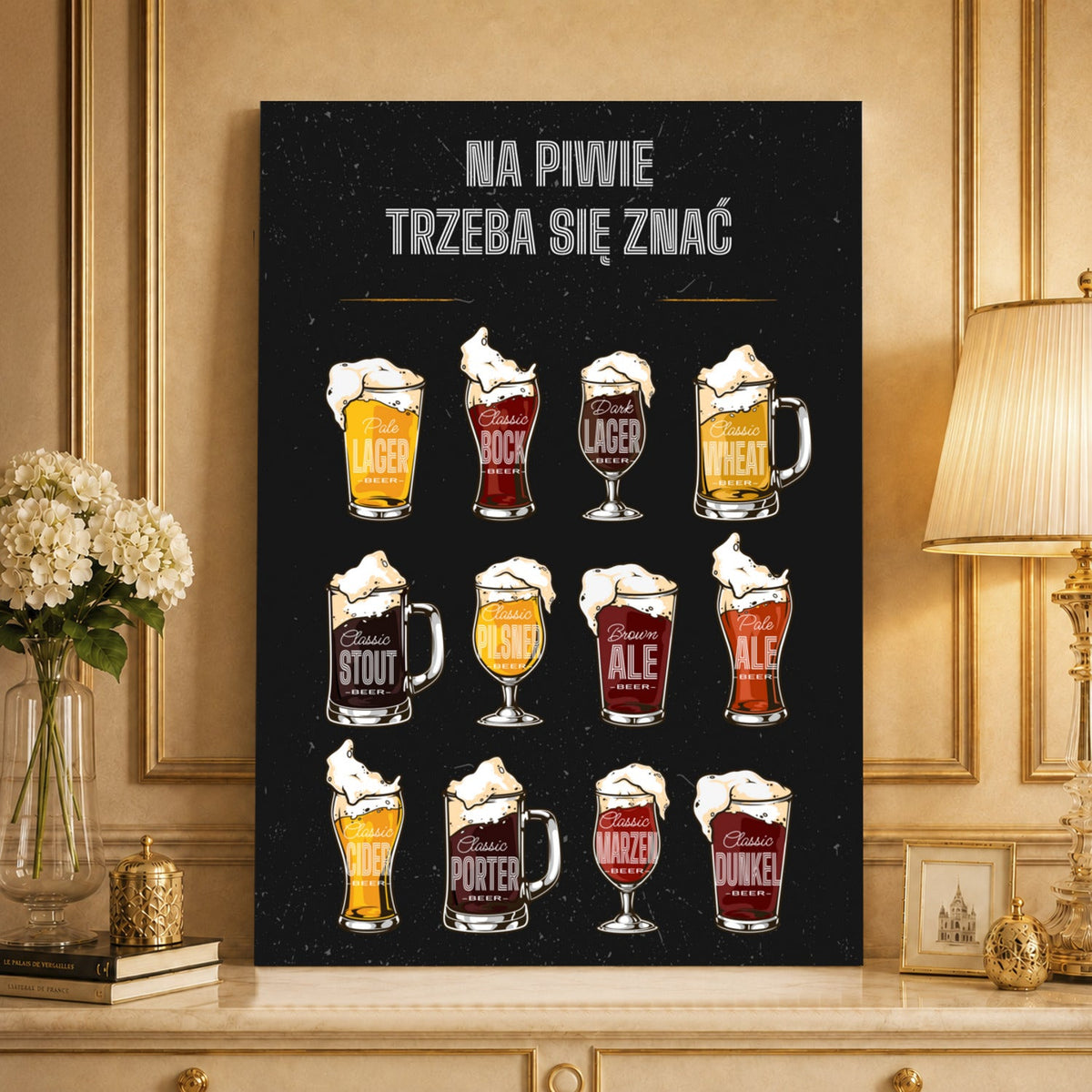 Kolaż ze zdjęć na płótnie Znawca piwa — prezent dla żartownisia - idamell.com