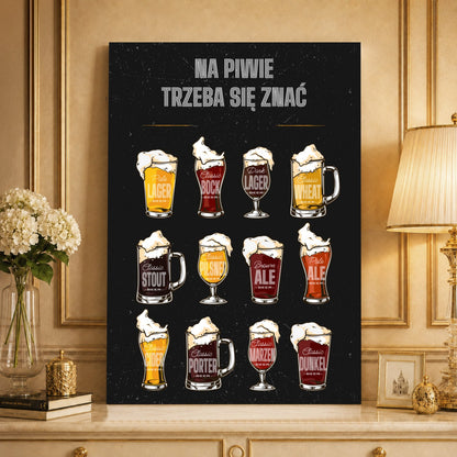 Kolaż ze zdjęć na płótnie Znawca piwa — prezent dla żartownisia - idamell.com