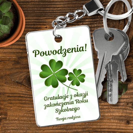 Koniec roku szkolnego - brelok do kluczy, spersonalizowany prezent dla dziecka - idamell.com