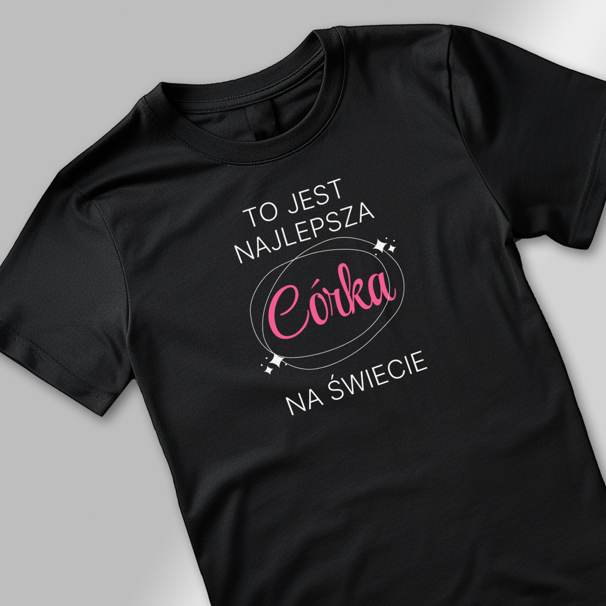Koszulka damska z nadrukiem NAJLEPSZA CÓRKA - spersonalizowany prezent dla córki - idamell.com