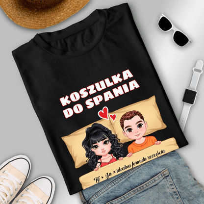 Koszulka damska z nadrukiem TY + JA - spersonalizowany prezent dla niej - idamell.com