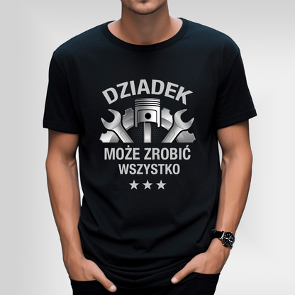 Koszulka męska z nadrukiem DZIADEK - prezent dla dziadka - idamell.com