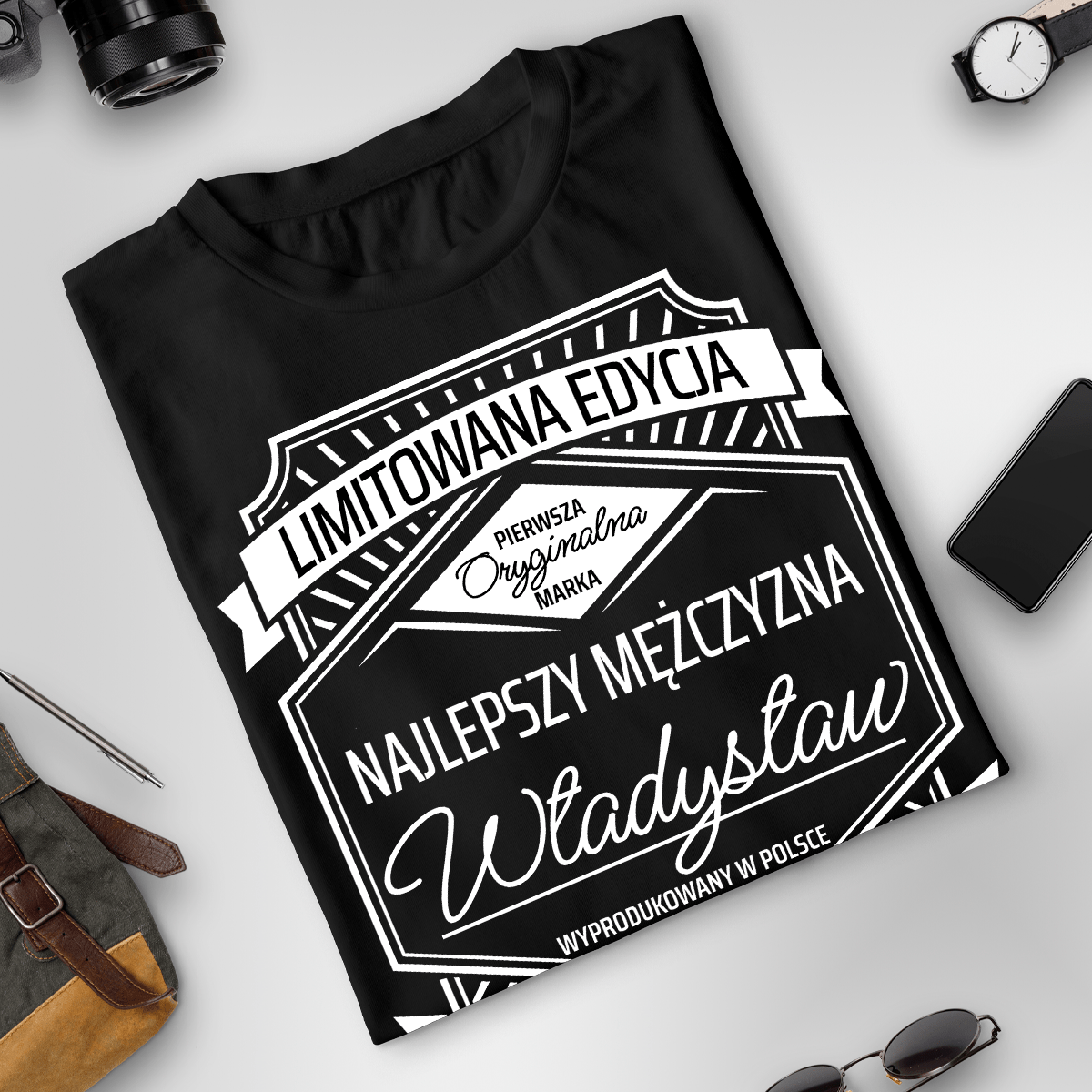 Koszulka męska z nadrukiem EDYCJA LIMITOWANA - spersonalizowany prezent dla mężczyzny - idamell.com