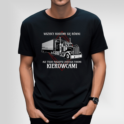 Koszulka męska z nadrukiem KIEROWCA - spersonalizowany prezent dla niego - idamell.com