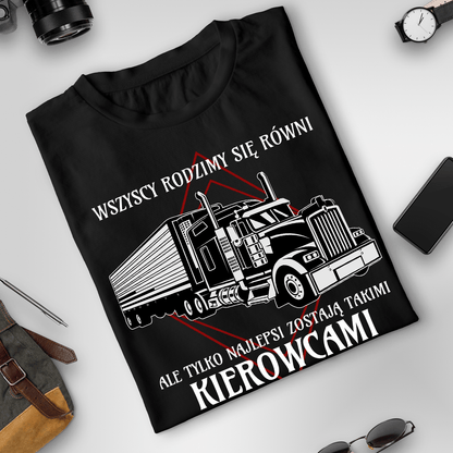 Koszulka męska z nadrukiem KIEROWCA - spersonalizowany prezent dla niego - idamell.com