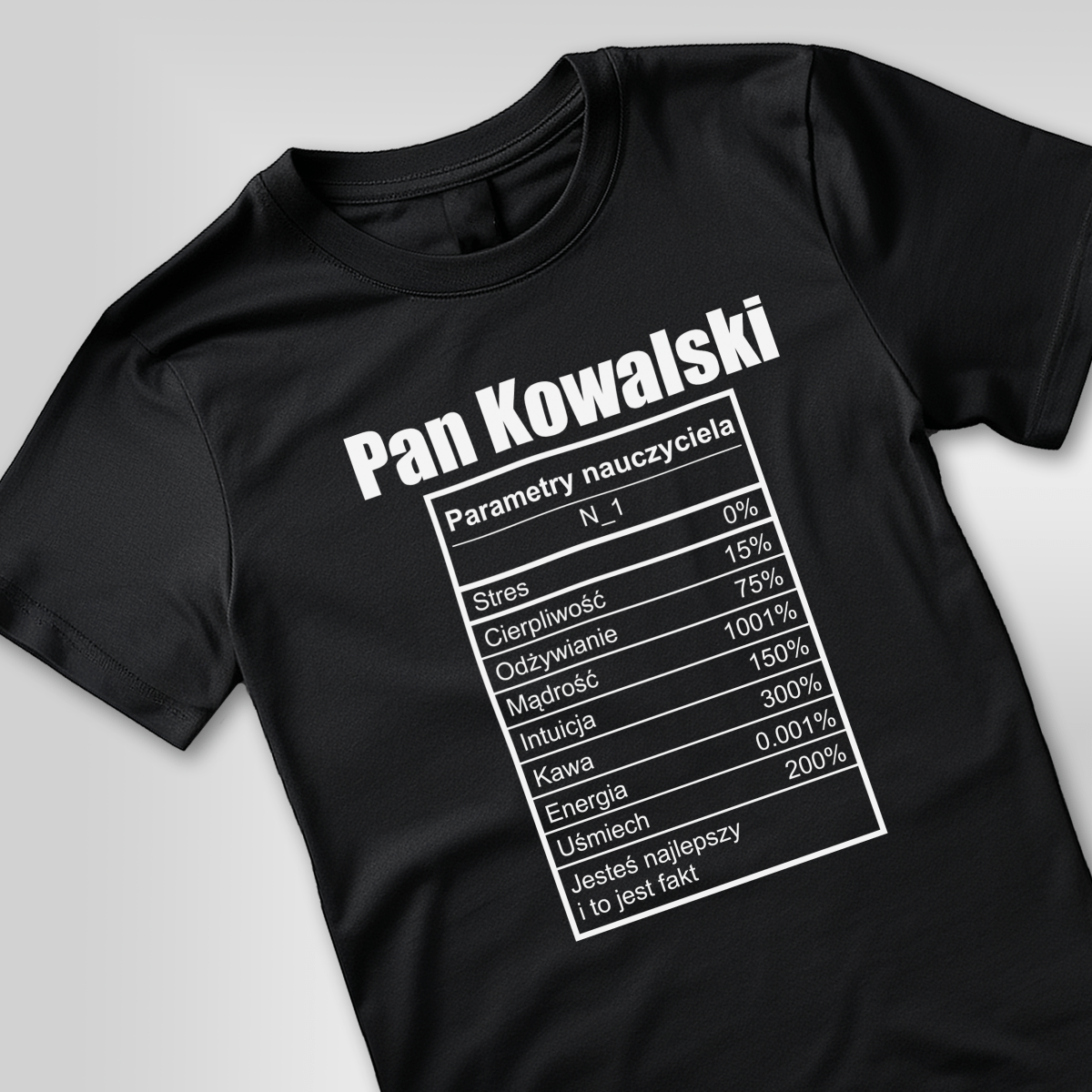 Koszulka męska z nadrukiem NAUCZYCIEL - prezent dla nauczyciela - idamell.com
