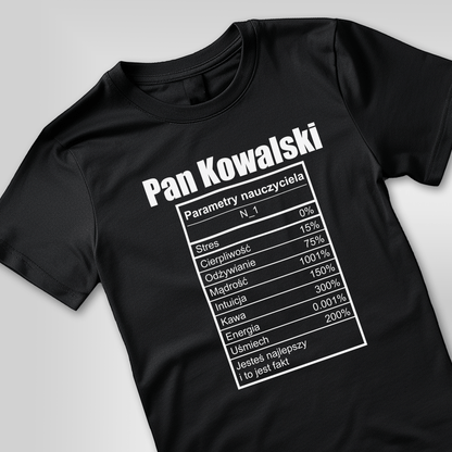 Koszulka męska z nadrukiem NAUCZYCIEL - prezent dla nauczyciela - idamell.com