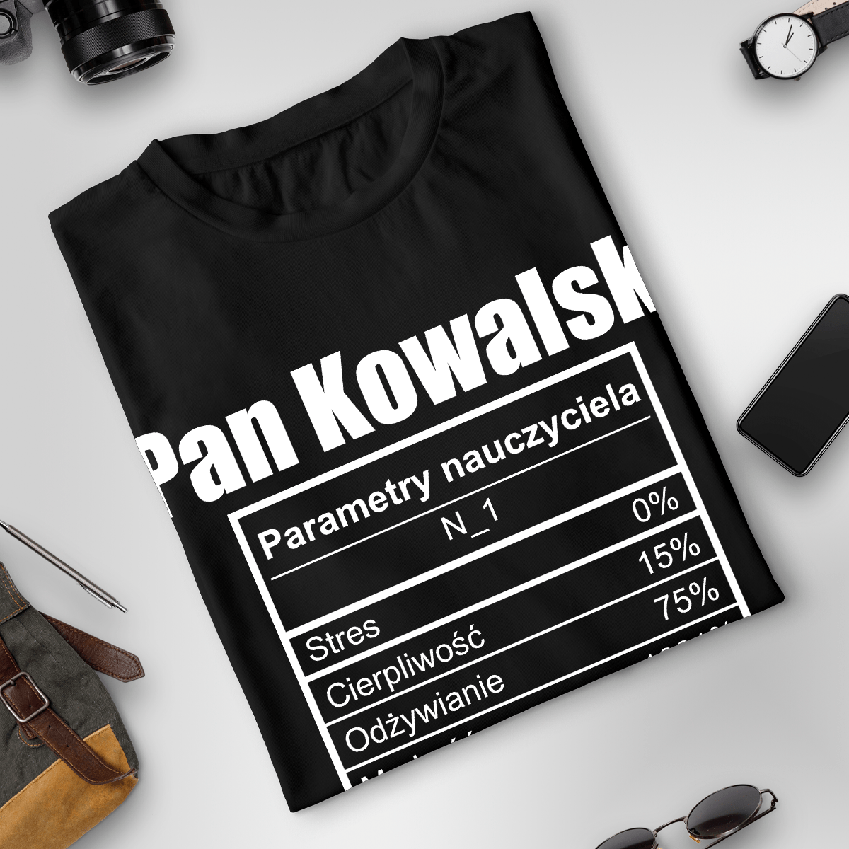 Koszulka męska z nadrukiem NAUCZYCIEL - prezent dla nauczyciela - idamell.com