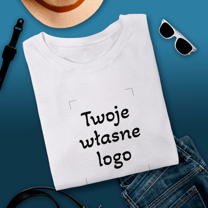 Koszulka męska z nadrukiem TWOJE LOGO - spersonalizowany prezent dla pracownika - idamell.com