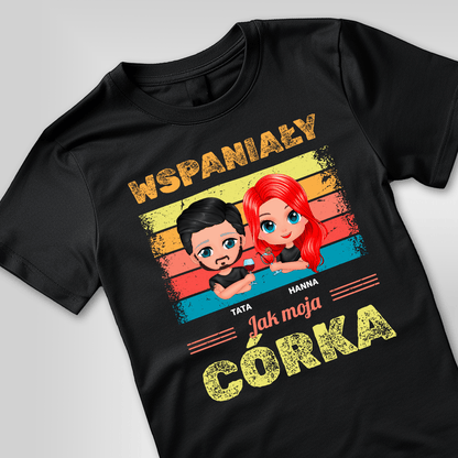 Koszulka męska z nadrukiem WSPANIAŁY - spersonalizowany prezent dla taty - idamell.com