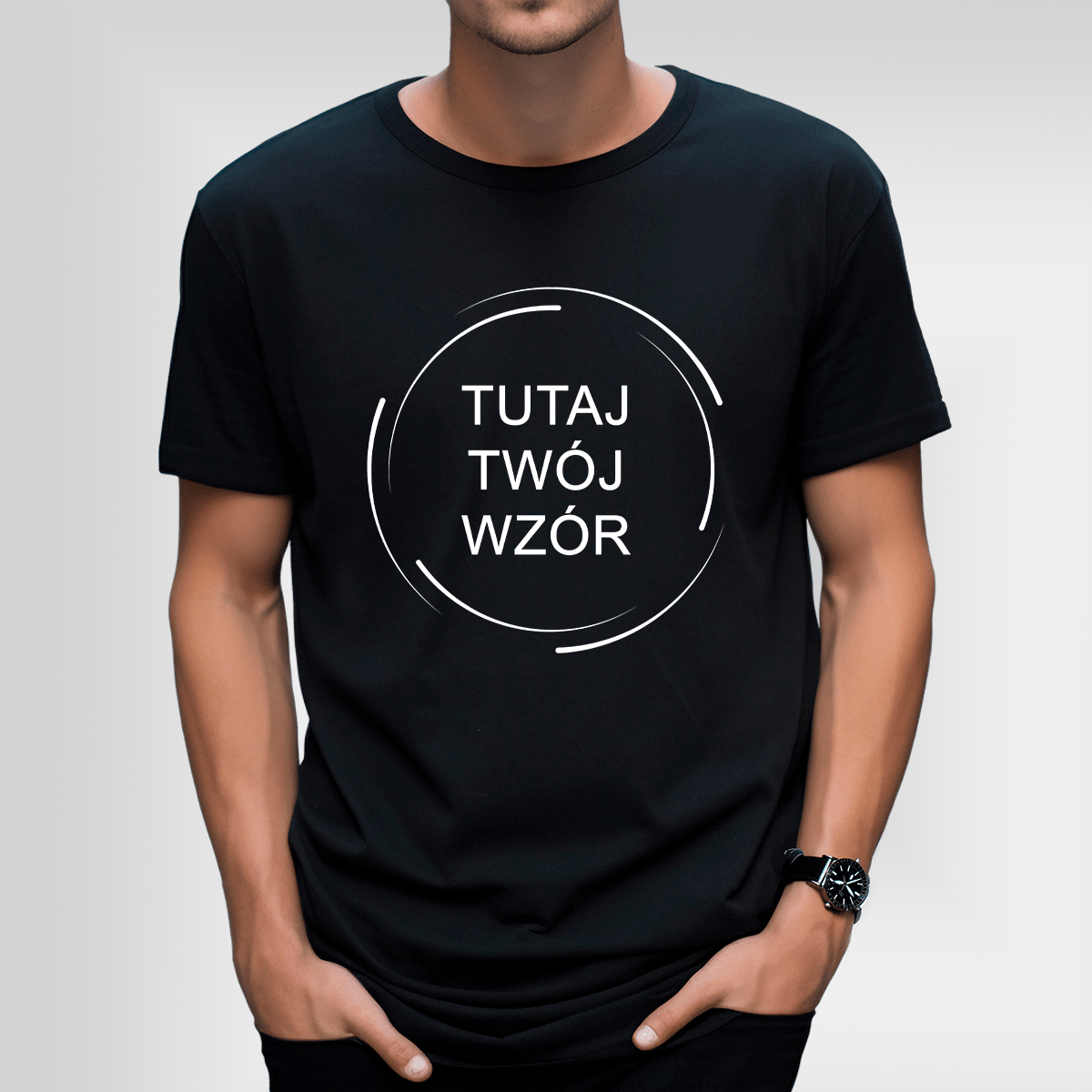 Koszulka męska z TWOIM NADRUKIEM - prezent dla mężczyzny - idamell.com