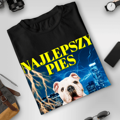 Koszulka unisex z nadrukiem NAJLEPSZY PIES - spersonalizowany prezent dla właściciela psa - idamell.com