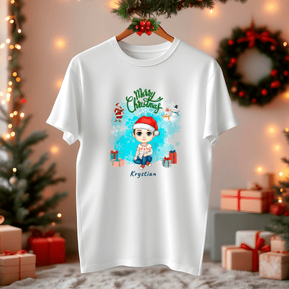 Koszulka z nadrukiem CLIPART + IMIĘ DZIECKA - spersonalizowany prezent dla dziecka - idamell.com