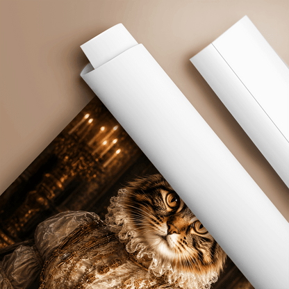 Kot królewski - plakat, spersonalizowany prezent dla właściciela kota - idamell.com