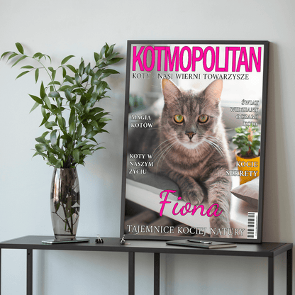 Kotmopolitan - plakat, spersonalizowany prezent dla właściciela kota - idamell.com