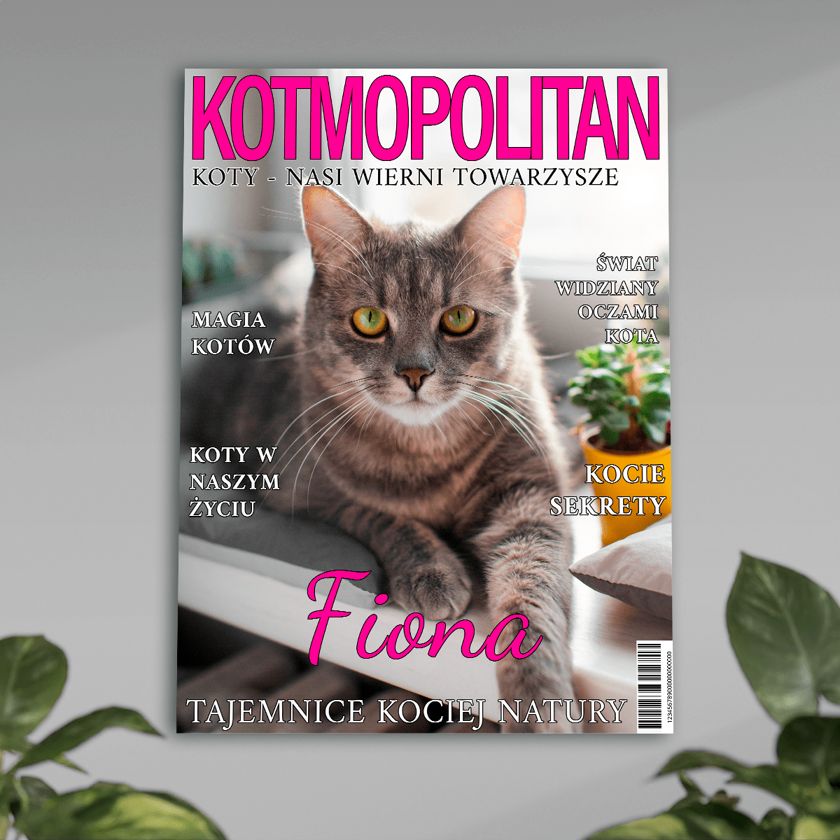 Kotmopolitan - plakat, spersonalizowany prezent dla właściciela kota - idamell.com