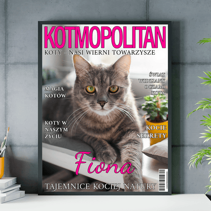 Kotmopolitan - plakat, spersonalizowany prezent dla właściciela kota - idamell.com