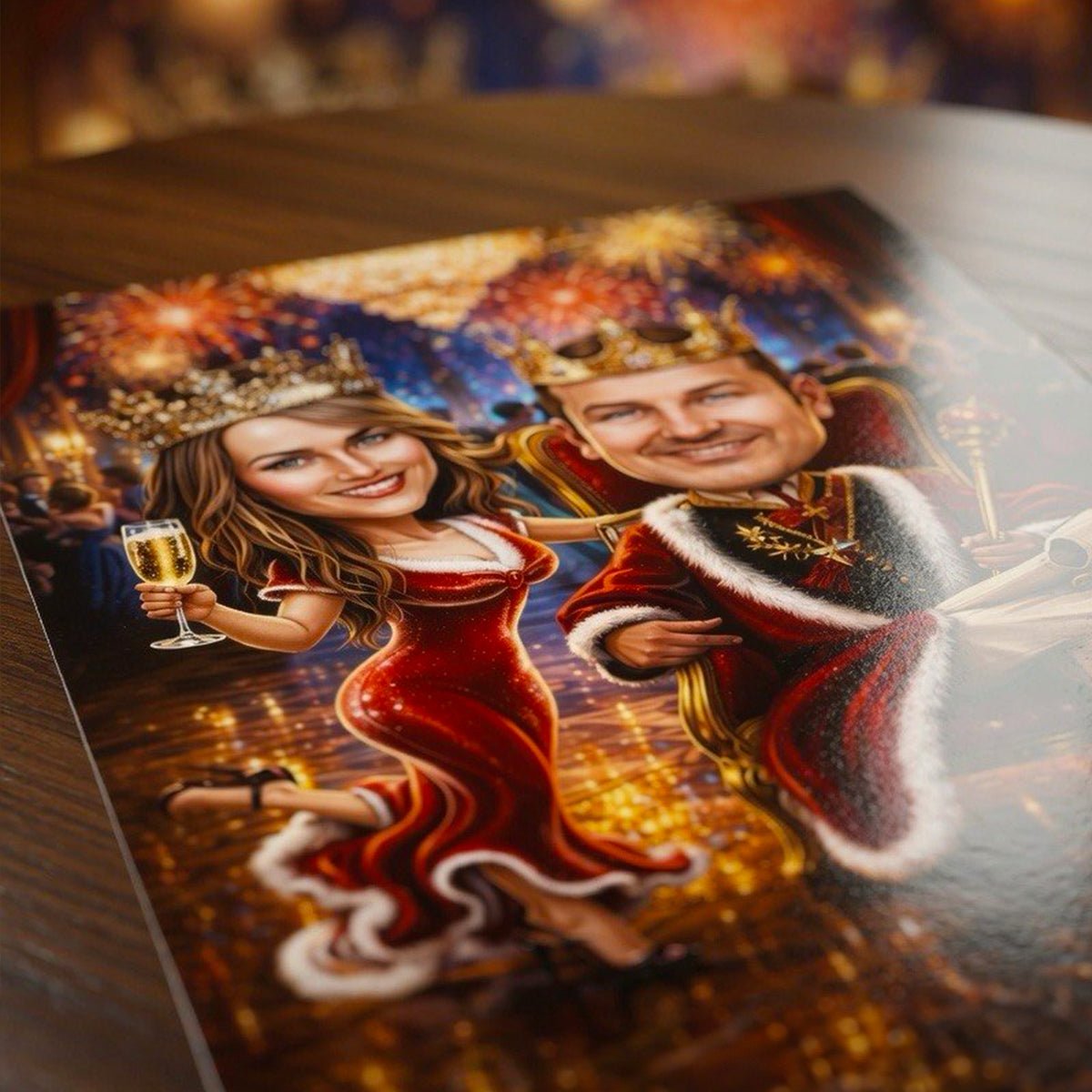 Król i królowa - plakat, spersonalizowany prezent dla pary - idamell.com
