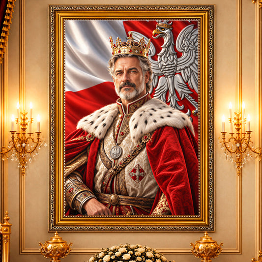 Portret ze zdjęcia na płótnie Władca państwa — prezent dla mężczyzny