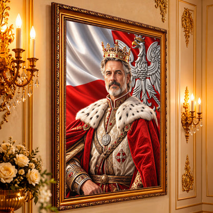 Portret ze zdjęcia na płótnie Władca państwa — prezent dla mężczyzny
