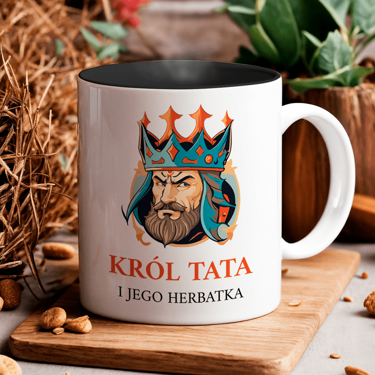 Król tata - 1x Kubek z nadrukiem, spersonalizowany prezent dla taty - idamell.com