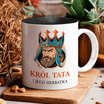 Król tata - 1x Kubek z nadrukiem, spersonalizowany prezent dla taty - idamell.com