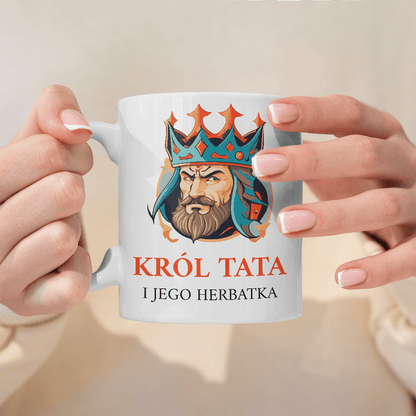 Król tata - 1x Kubek z nadrukiem, spersonalizowany prezent dla taty - idamell.com