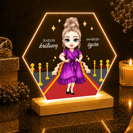 Królowa życia Clipart - Druk na szkle, spersonalizowany prezent dla niej - idamell.com