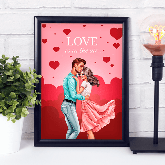 Love is the air - Druk na szkle, spersonalizowany prezent dla niej - idamell.com