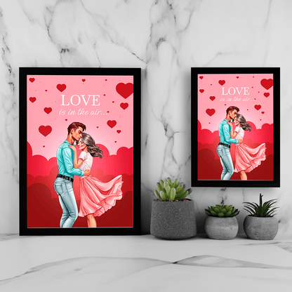 Love is the air - Druk na szkle, spersonalizowany prezent dla niej - idamell.com