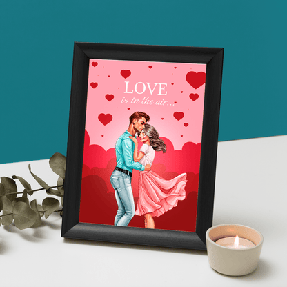 Love is the air - Druk na szkle, spersonalizowany prezent dla niej - idamell.com