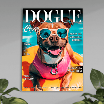 Magazyn Dogue - plakat, spersonalizowany prezent dla właściciela psa - idamell.com
