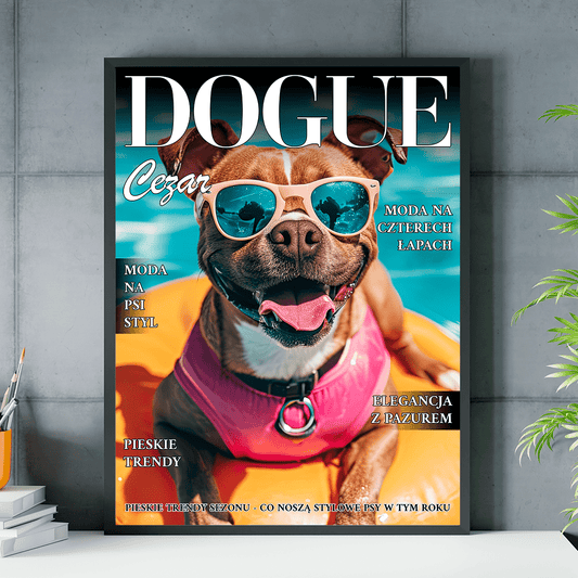 Magazyn Dogue - plakat, spersonalizowany prezent dla właściciela psa - idamell.com