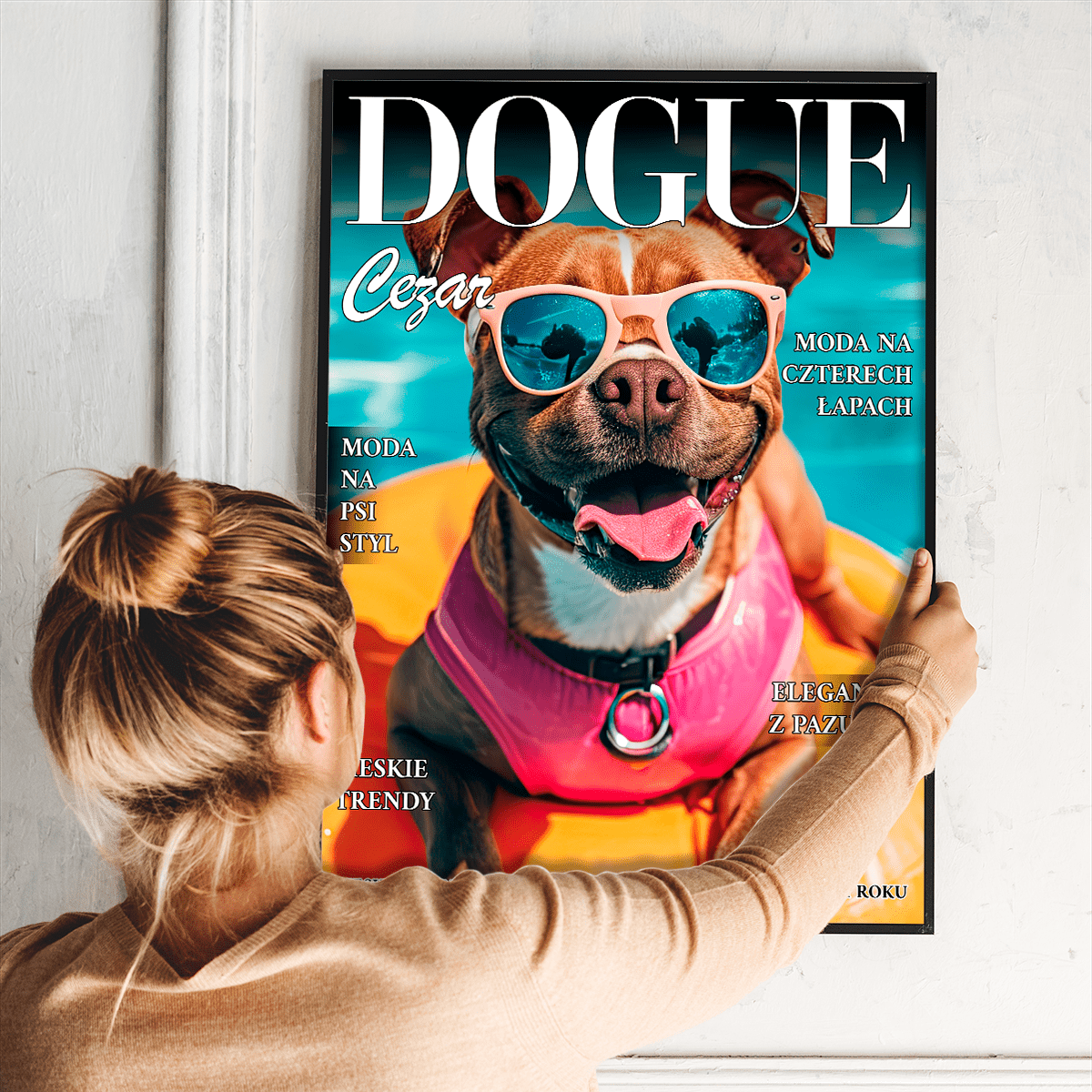 Magazyn Dogue - plakat, spersonalizowany prezent dla właściciela psa - idamell.com