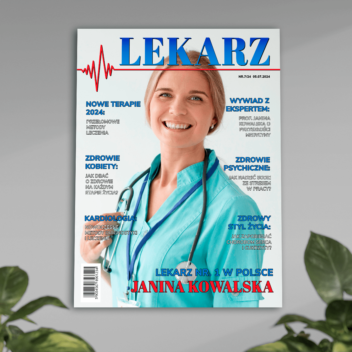 Magazyn lekarz - plakat, spersonalizowany prezent dla lekarza - idamell.com