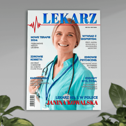 Magazyn lekarz - plakat, spersonalizowany prezent dla lekarza - idamell.com