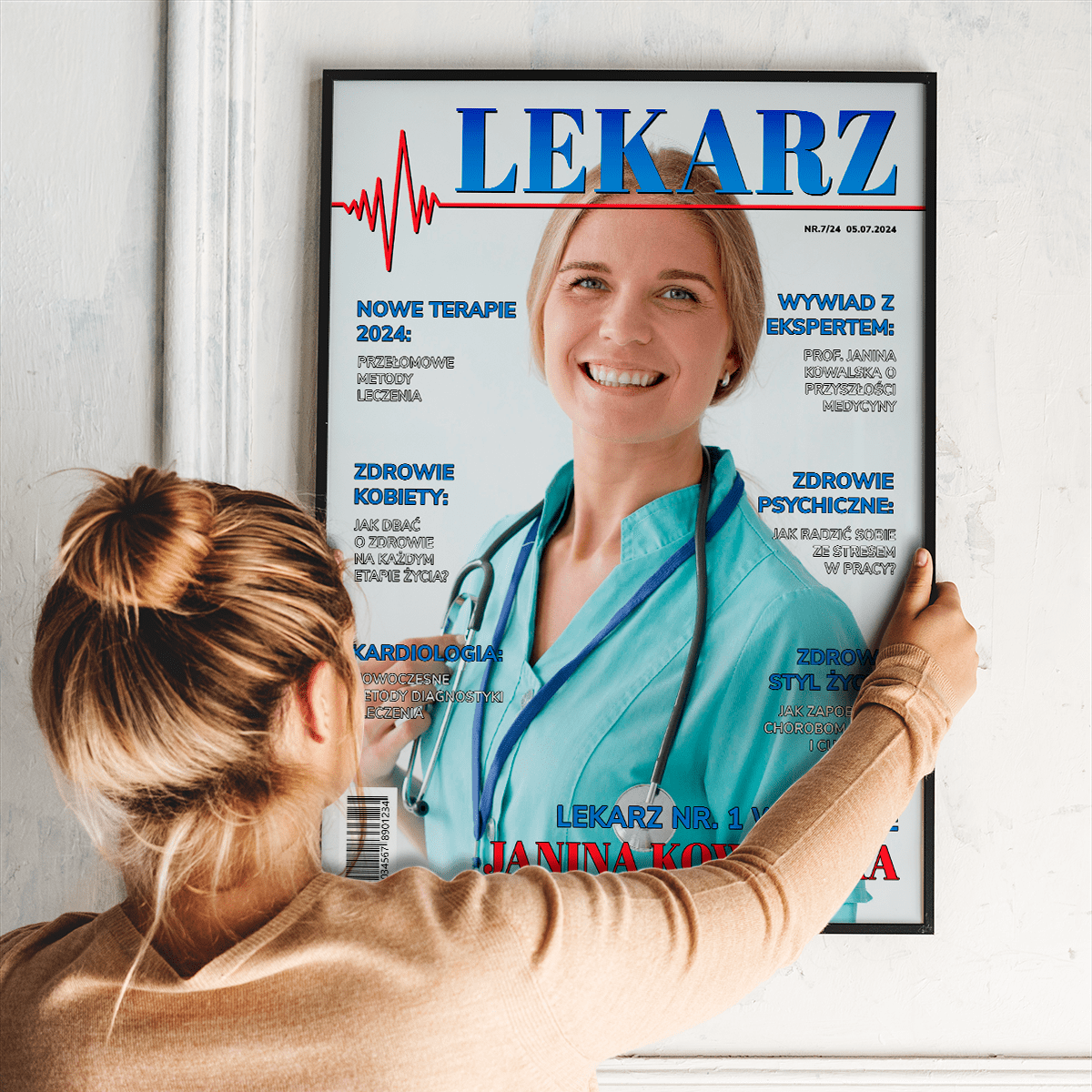 Magazyn lekarz - plakat, spersonalizowany prezent dla lekarza - idamell.com