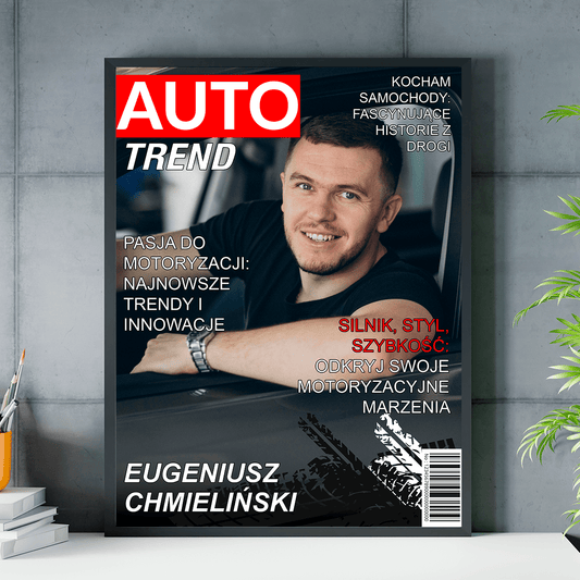 Magazyn motoryzacyjny - plakat, spersonalizowany prezent dla kierowcy - idamell.com