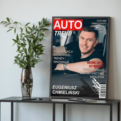 Magazyn motoryzacyjny - plakat, spersonalizowany prezent dla kierowcy - idamell.com