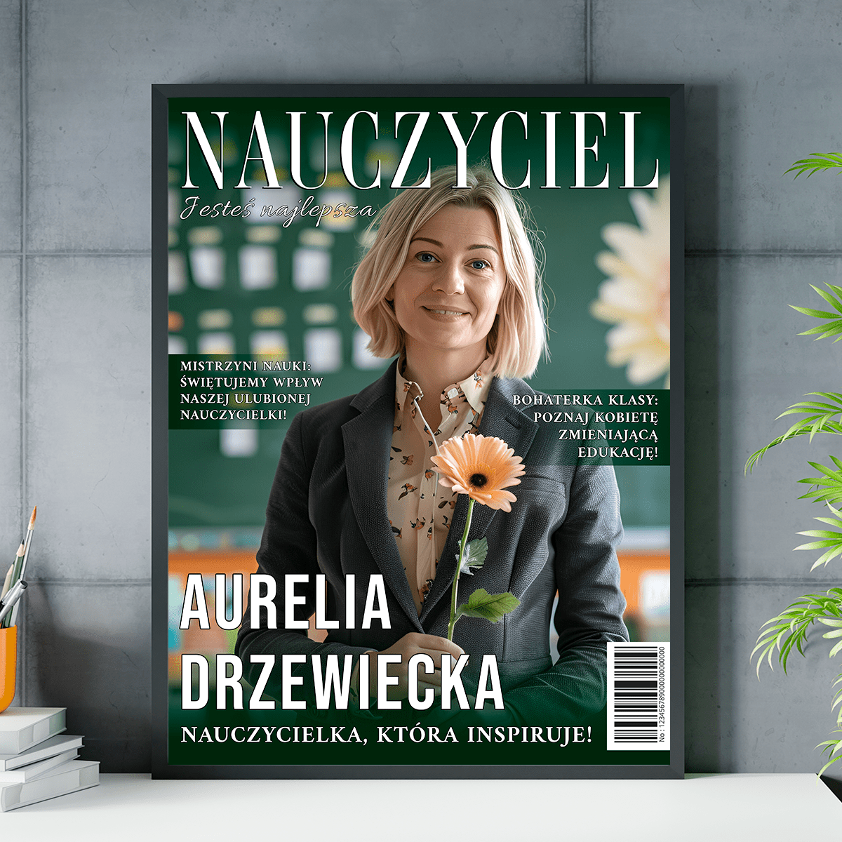 Magazyn NAUCZYCIEL - plakat, spersonalizowany prezent dla nauczyciela - idamell.com