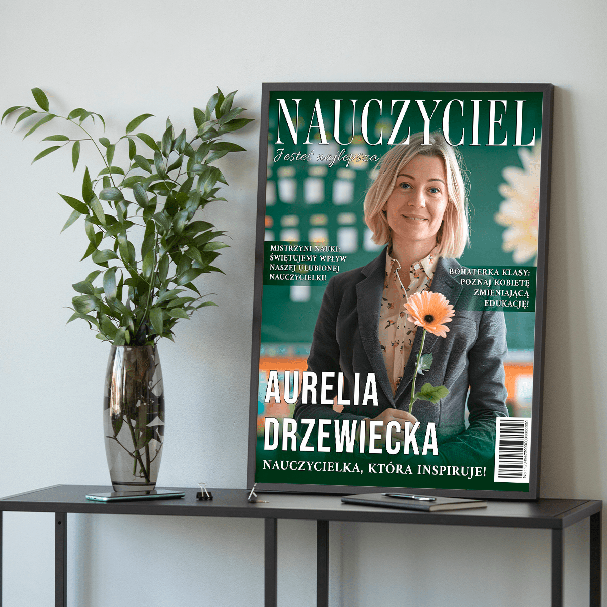 Magazyn NAUCZYCIEL - plakat, spersonalizowany prezent dla nauczyciela - idamell.com