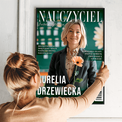 Magazyn NAUCZYCIEL - plakat, spersonalizowany prezent dla nauczyciela - idamell.com