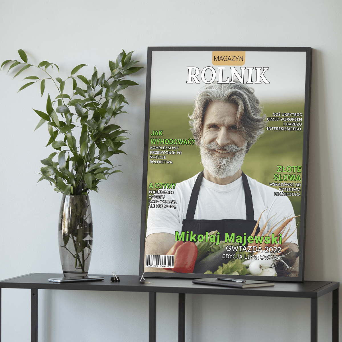 Magazyn Rolnik - plakat, spersonalizowany prezent dla wujka - idamell.com